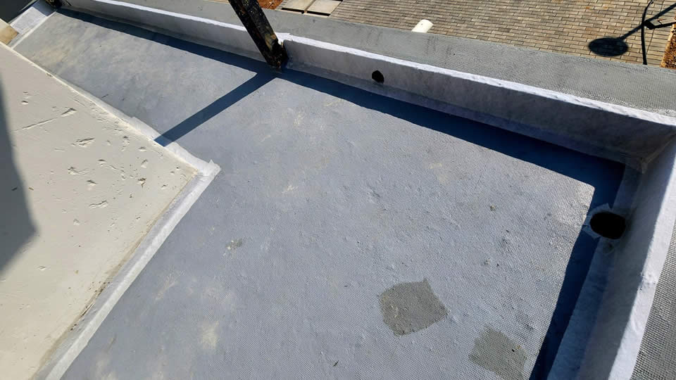 StretchSeal Waterproofing on Turnups Parapet Walls
